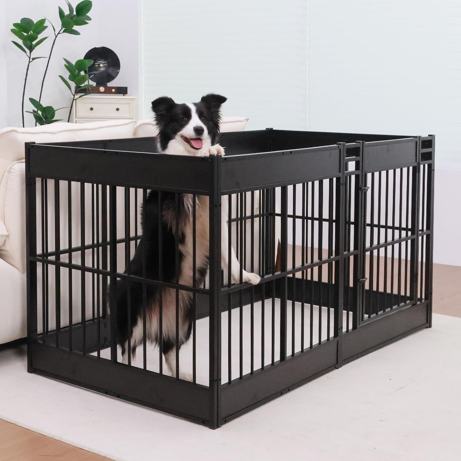 Photo 1 of RYPetmia Dog Playpen, 31.5" Height Dog Pen Indoor, Heavy Duty, Safe and Sturdy, Furniture Style Puppy playpen