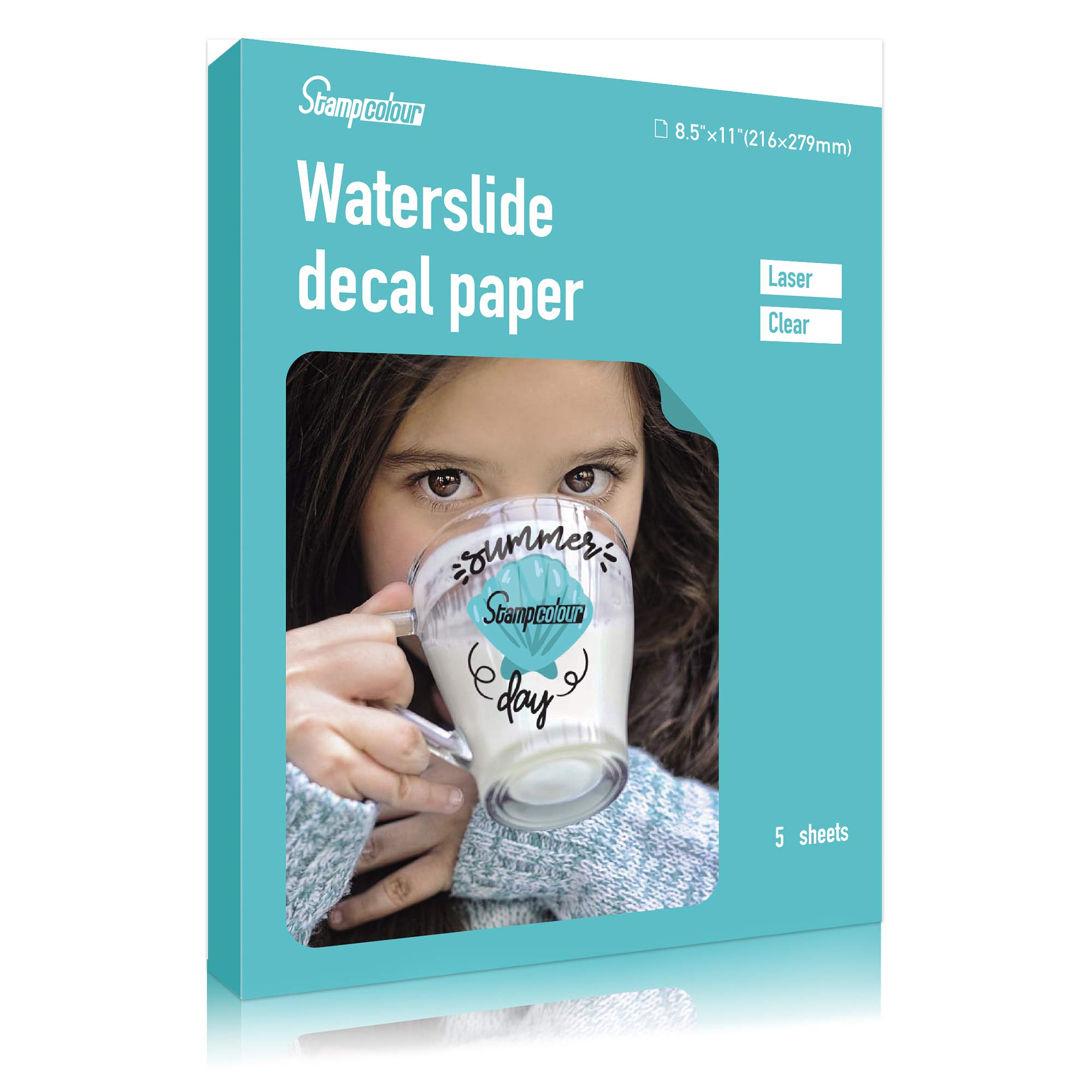 Buy Stampcolour Waterslide Decal Paper For LASER Printer 5 Sheets Clear 