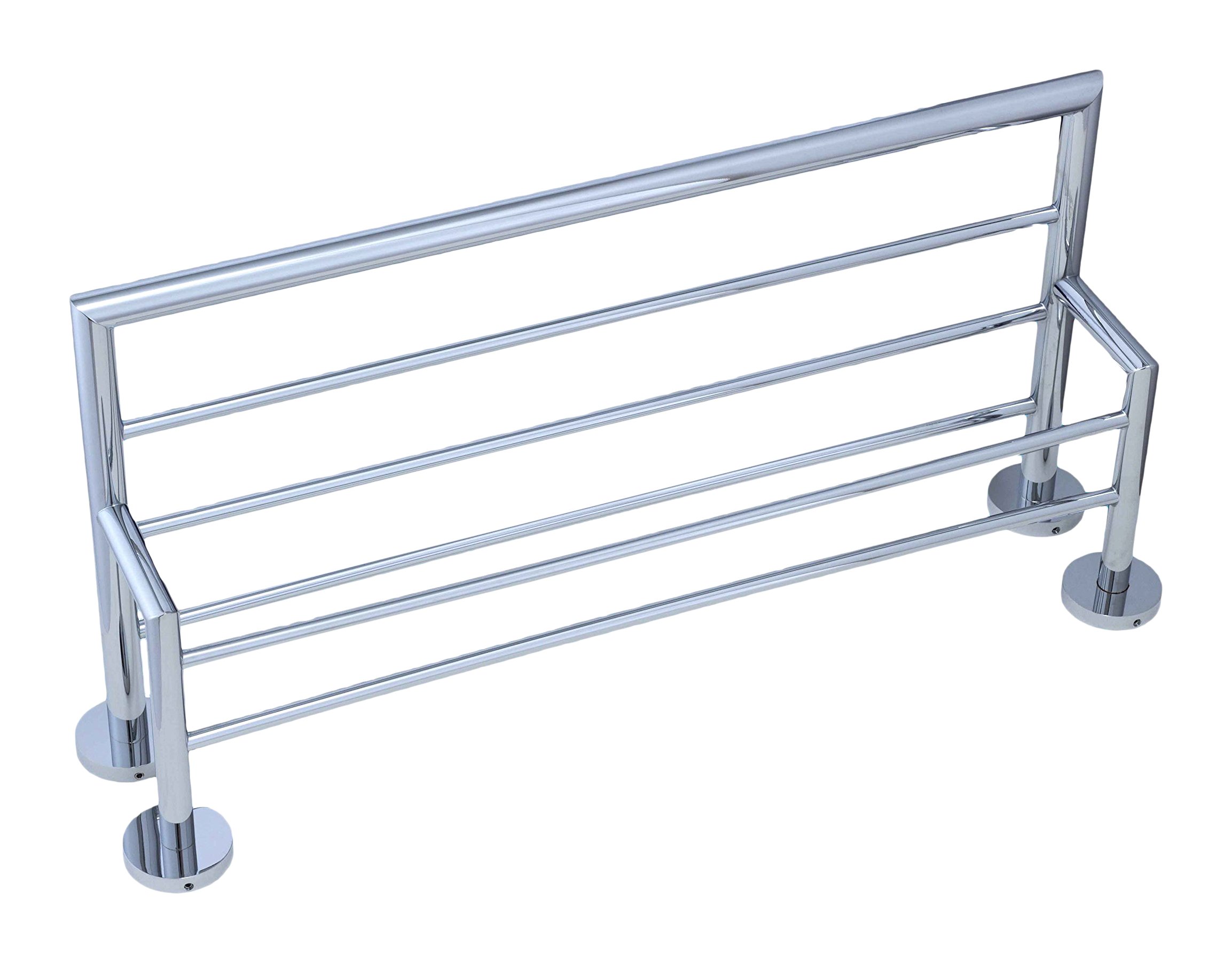 Jofel aw51300 Shelf, Brass Towel Rail, Chrome gloss