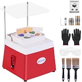 ZOLAOLA Stained Glass Grinder Kit 4200 RPM, 65W 110V Mini DIY Glass Grinding Tool with 3-Piece Diamond Bits ( 1/8", 5/8", 1" etc) &amp; 2-Level Work Table, for Stained Glass, Ceramics, Crafts