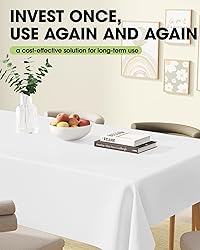 Pureegg Durable Table Cloth 60" x 102" - Reusable