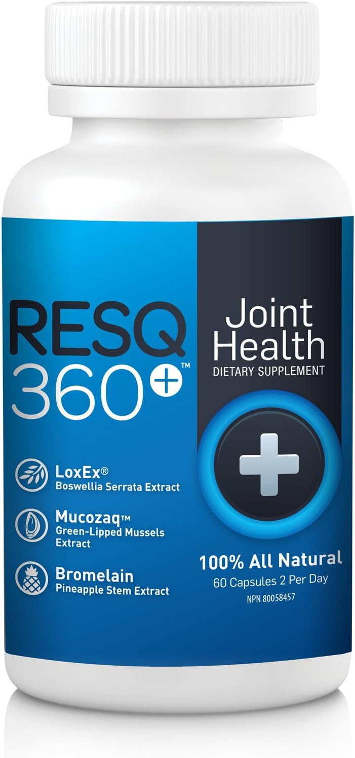 RESQ360 - Premium Joint Support Nutritional Supplement - Joint & Arthritis Pain Relief In As Little As 7 Days - Anti-Inflammatory Action - Ideal For Rheumatoid Arthritis, Knee, Hip Pain & More