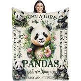 Lussues Nee Panda Blanket for Panda Lover,50" x 60" Fleece Throw Blanket for Couch Sofa Bed