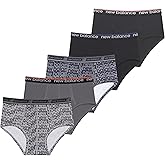 New Balance Boys' Non-brushed Jersey Performance Wicking Cotton Brief Underwear (5 Pack)