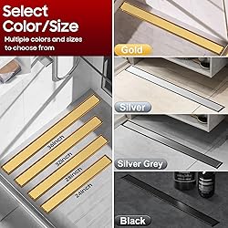 DLONE Linear Shower Drain | 36 Inch AISI 304