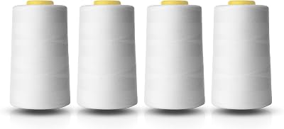 Realm Polyester Thread Four 5000 Yards Cones White Black Natural Navy Red
