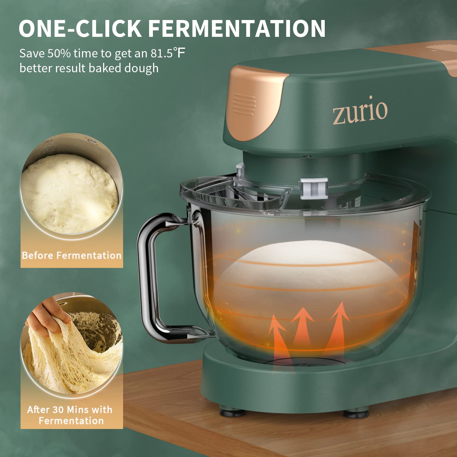 Stand Mixer, [2022 Ver] Updated Fermentation Dough Mixer 6+F, 5IN1 Multifunctional Household