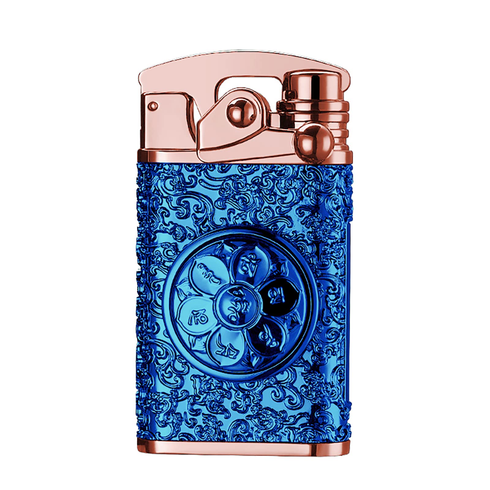 SKRFIRE Windproof Lighter USB Rechargeable Flameless Lighter Plasma Double Arc Electronic Lighters Outdoor Electric Lighter with Gift Box (Blue)