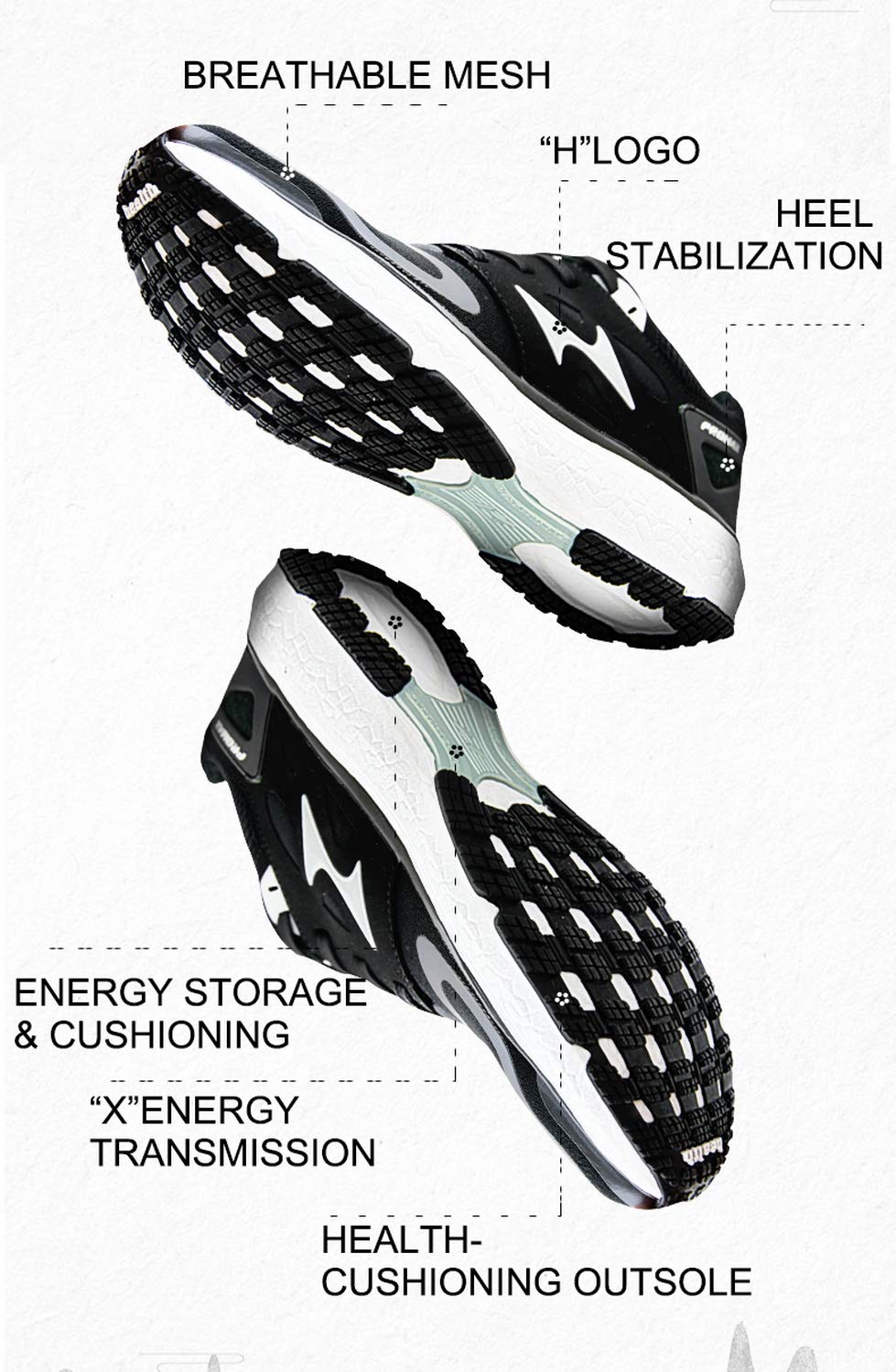 HEALTH Women\'s Men\'s Running Shoes Lightweight Breathable Athletic Walking Shoes Jogging Hiking Sneakers 5020