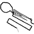 Strong Hand Tools Locking Chain Pliers, Removable 48″ Chain, Holds Up to 14" Diameter Pipes, Unique Easy Open Crank Handle, Q