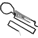 Strong Hand Tools Locking Chain Pliers, Removable 48&Prime; Chain, Holds Up To 14" Diameter Pipes, Unique Easy Open Crank Handle, Quick Release Trigger, PFC1048