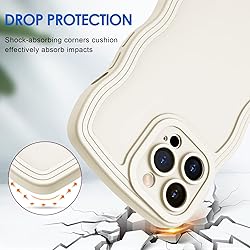 Anuck Case for iPhone 13 Pro Case Wave, Curly Frame