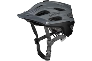 Bosoar Mountain Bike Helmet,Adult Cycling Helmet with Camera Mount and Detachable Visor for Men Women Youth,Suggested Fit 55-61 Cm