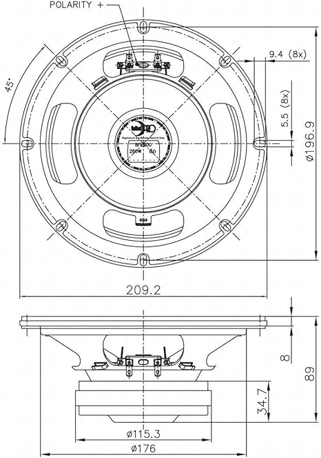 faital pro 8fe200 4 ohm
