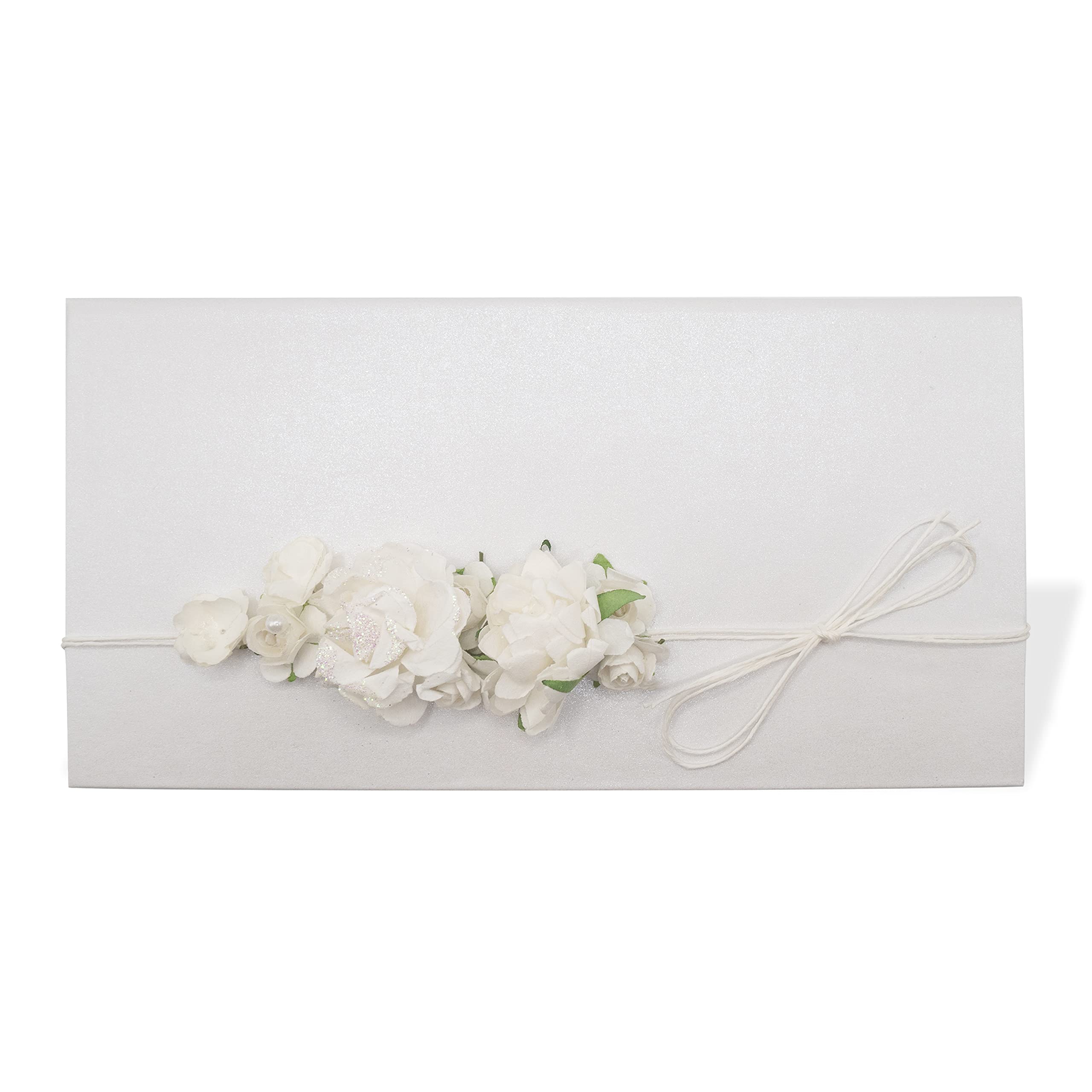 Decoraparty Money Wallet for Wedding, Money Holder with Gift Card for Wedding, Newlyweds, Christenings, Communion, Ceremony, 10.5 x 19.5 cm, White