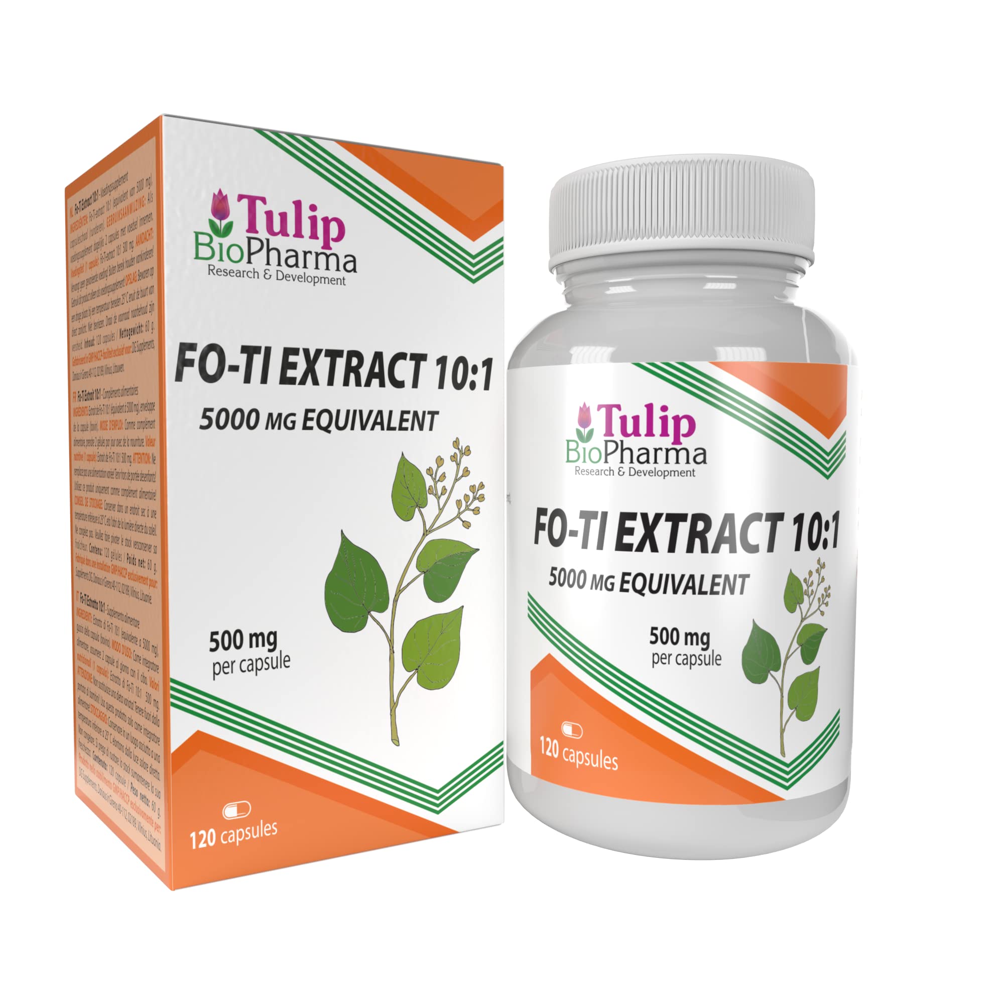 Fo-Ti Root Extract 10:1 (He Shou Wu) 5000mg Equivalent 120 Capsules, 3rd Party Lab Tested, High Strength Supplement