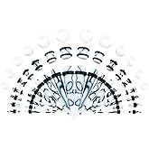JDXN Ear Stretching Kit 14G to 00G - 50 Pieces Acrylic Tapers Silicone Tunnels Plugs Gauges Expander Set for Ear Piercing Jewelry Men Women