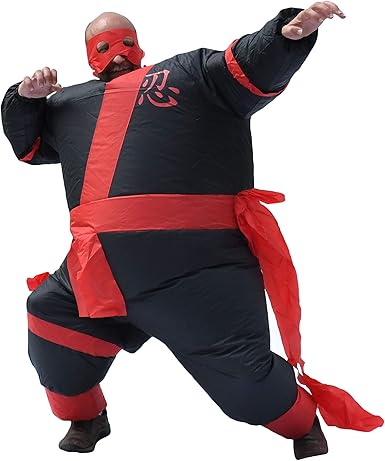 red and black ninja costume