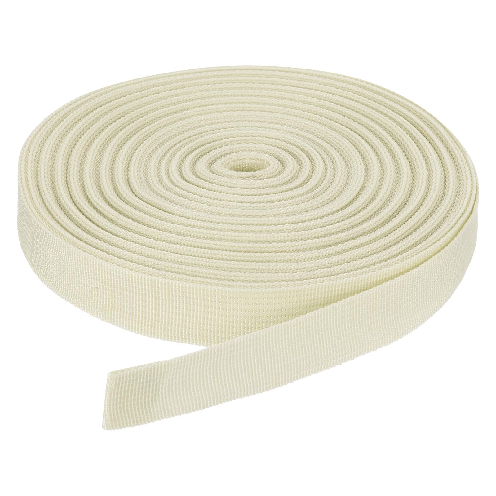 DMiotech 50 Yard x 1 Inch Width Nylon Webbing Strap Poly Flat Webbing Strapping for DIY Craft Backpack Strapping, Sewing, Outdoor Gear Repair, Beige