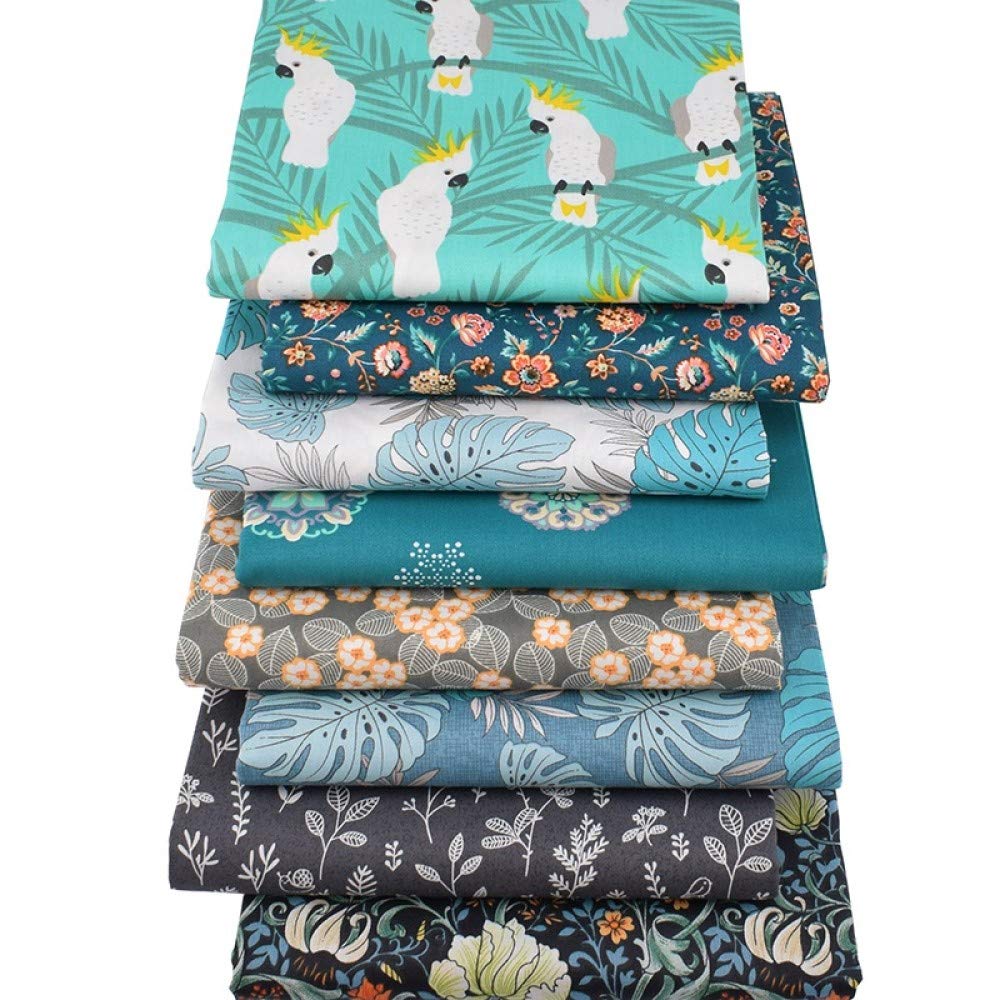 Aubliss 50pcs 100% Cotton Fabric Bundle 10