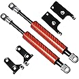 TSUBASA Rear Tailgate Assist Shock Strut Kit for Toyota Hilux Revo 2015-2025 GUN125 GUN126 Pickup Truck Back Door Slow Down Lift Support Dampers Gas Spring (Red Carbon Fiber)