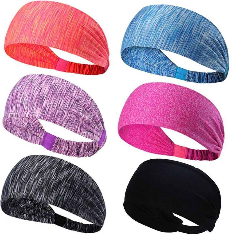 Amazon.com : RONRONS 6 Pieces Workout Headbands for Women, Non-Slip