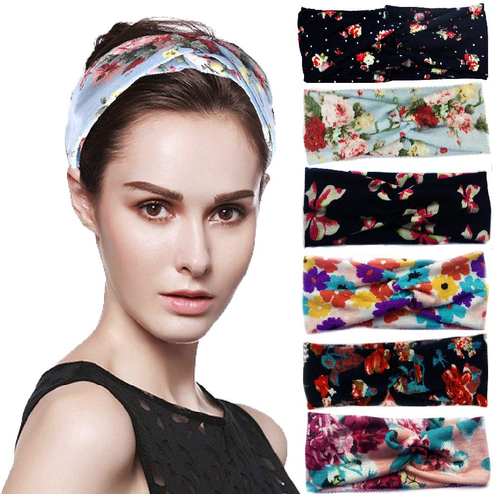 Joni Boho Headbands 6 Pack Wide Hair Bands S Hair Workout Yoga