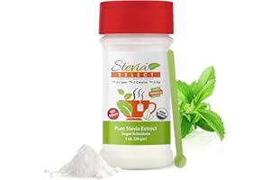Stevia Select Organic Stevia Powder - Sugar Free Plant Based Pure Stevia Sweetener Stevia Extract Keto Sugar Substitute No Fillers Zero Calorie 1 Oz