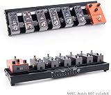 Aklot Pedal Board with Built-In Power Supply 19x5 Aluminum APB-03 Black view 8