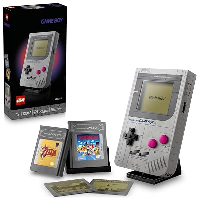 LEGO Super Mario Game Boy - Retro Building Sets for Adults, Ages 18+ - Gifts for Birthdays - Collectible Model with Game Paks and Display Stand - 72046