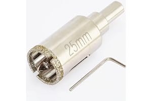 DaduoRi 1 Inch Diamond Hole Saw with Pilot Bit, 1" Tile Hole Saw with Center Drill Bit for Marble, Granite, Ceramics, Porcelain Tiles, 1-1/2" Depth of Cut for Thick Countertops