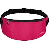 USHAKE Running Belt,Men or Women Ultra Light Bounce Free Waist Pouch Bag Fitness Workout Belt Sport Waist Pack Exercise Waist Bag for iPhone Samsung LG in Running Gym Marathon (Red)