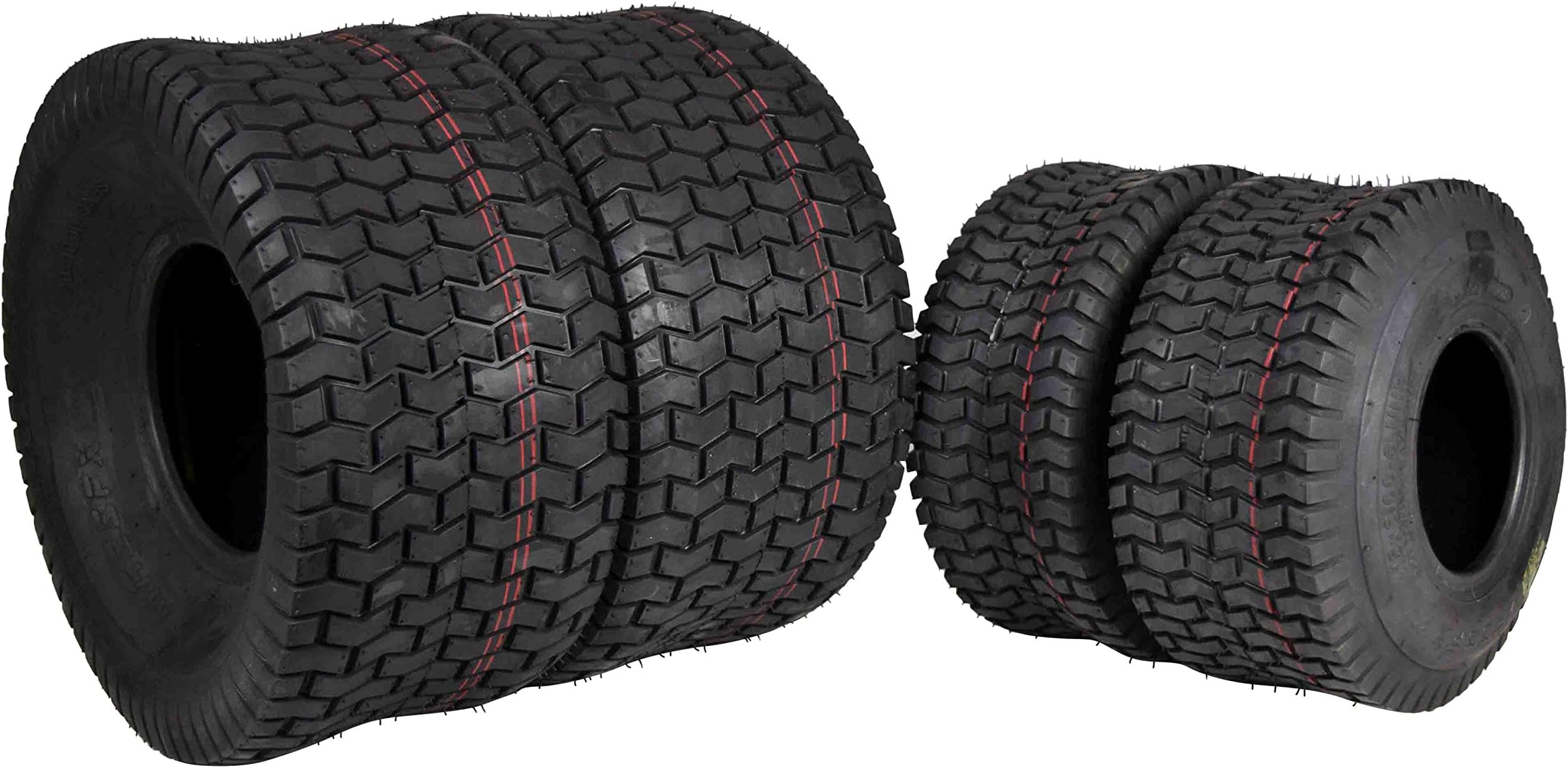 4 New MASSFX Lawn Mower Tires 15x6-6 20x10-8 4 PLY Four Pack