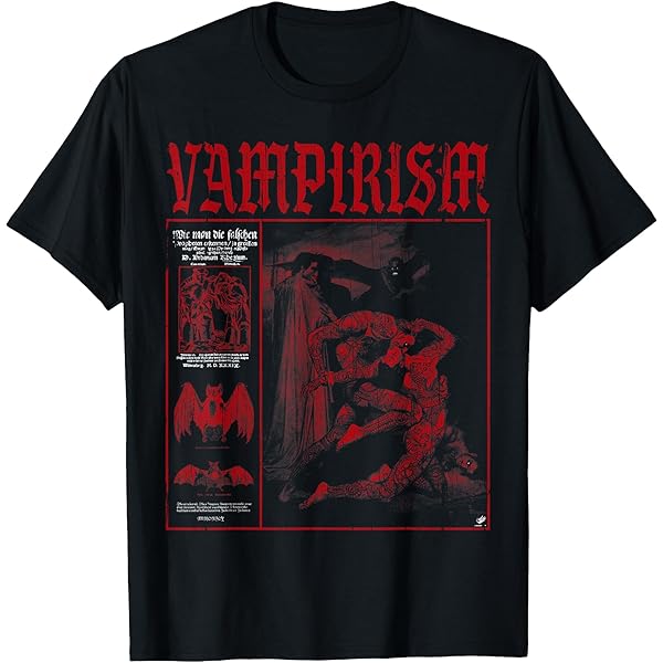 Amazon.com: Dark Gothic Black and Red Vampire Emo Y2K Grunge