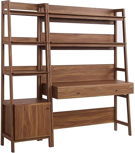 Amazon.com: Modway 2-Piece Home Office Desk and Bookshelf Display