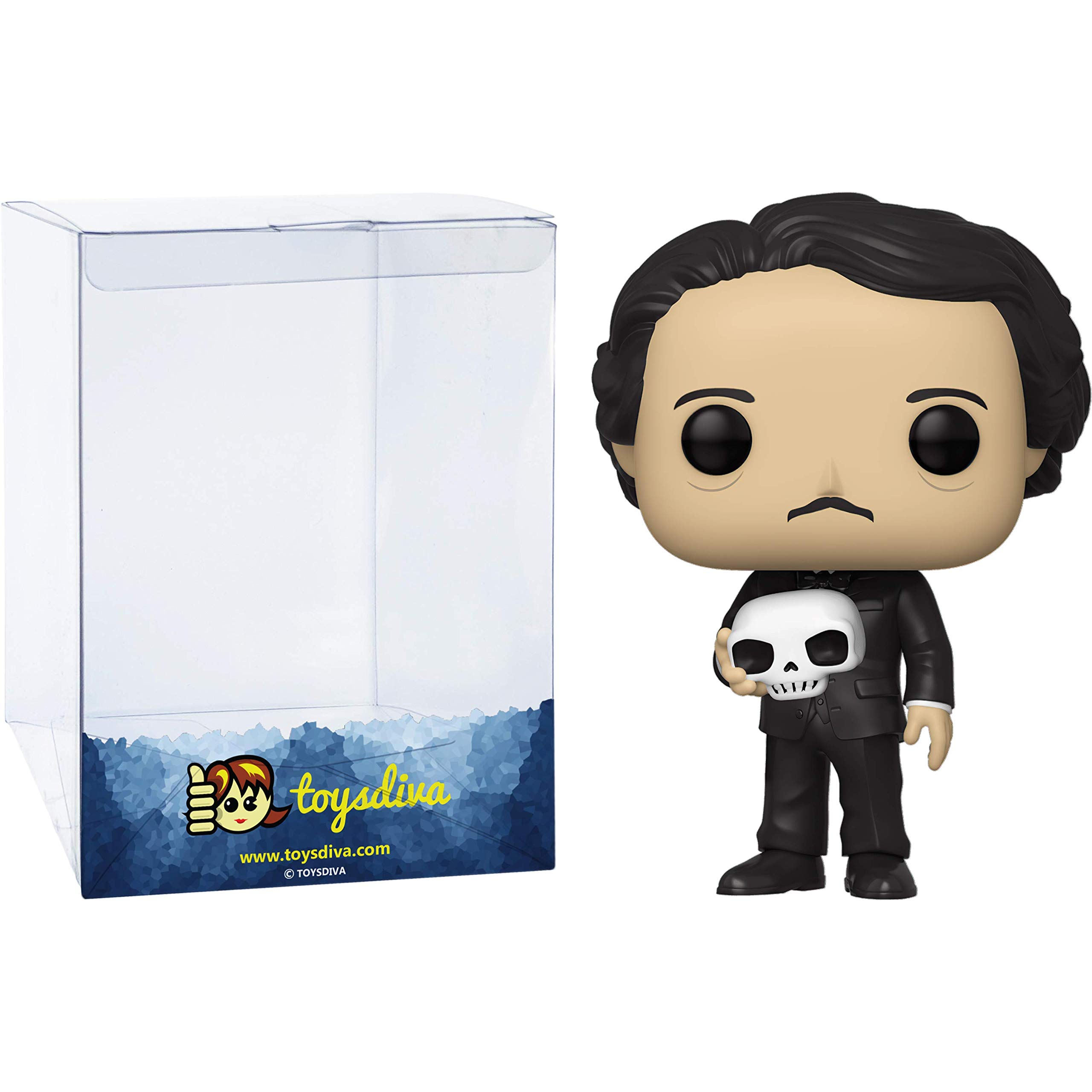 Funko - Figurine Icons - Edgar Allan Poe With Skull Pop 10cm - 0889698467742