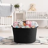 Maliton Black Basket 50x33 cm Large Foldable Laundry Hamper 68L with Handles view 5