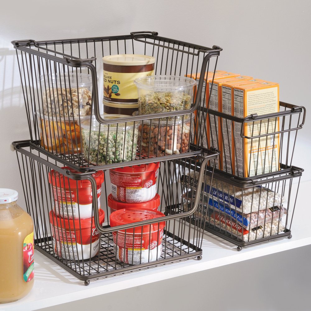 Amazoncom InterDesign York Lyra Kitchen Organizer Basket Large