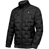 Little Donkey Andy Men's Puffer Warm Jacket Windproof Winter Coat with Recycled Insulation