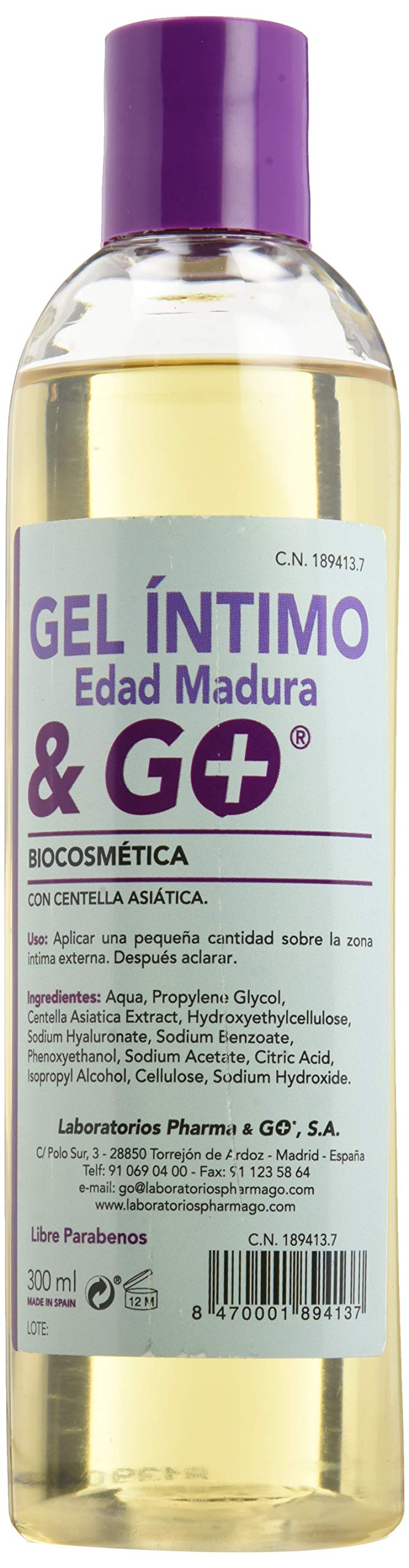 Pharma & Go Intimo Gel Ph8 Mature Age 300 ml - 1 Piece