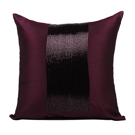 Buy Plum Decorative Pillow Cover Beaded Plum Throw Pillow Cover