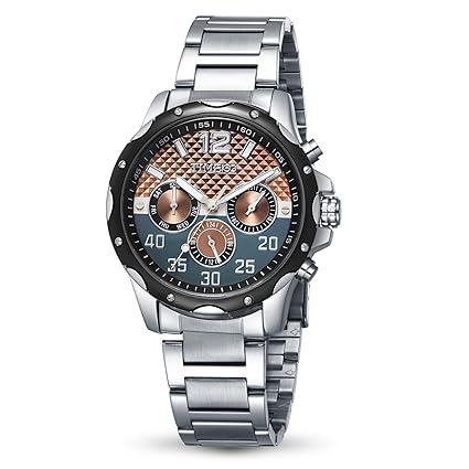 Time100 Cool Multifunction Chronograph Steel Quartz Mens Watch #W50329G.01A