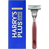 Harry's-PLUS: Razor for Men - Premium Handle and Razor Blade Cartridge - Advanced Pivoting System - Shaving Kit for Men - Clay