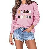 Lxitoler Chicken Sweatshirts For Women Farm Chickens Shirt Funny Graphic Long Sleeve Pullover Thanksgiving Sweatshirt