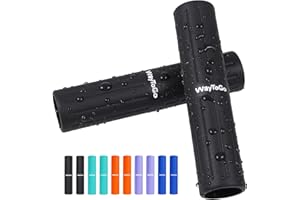 WayToGo Kayak Paddle Grips, Non-Slip Paddle Grips for Kayaking, Soft Silicone Wraps Blister Prevention Kayak Paddle Board Accessories for Take-Apart Paddles, 2 Pack