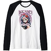 Be Kind Of A Bitch Sugar Skull Raglan Baseball Tee