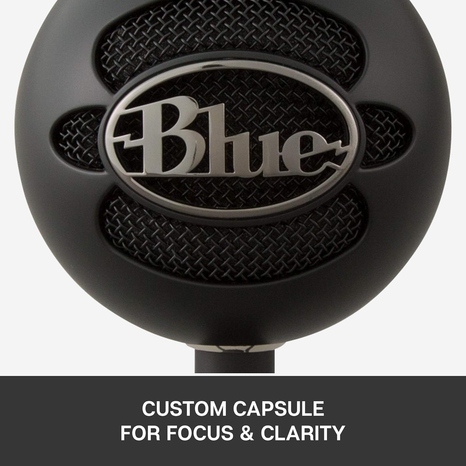 Blue Snowball iCE USB Mic for Recording and Streaming on PC and Mac, Cardioid Condenser Capsule, Adjustable Stand, Plug and Play – Black: Musical Instruments