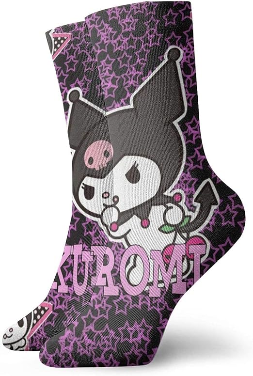 Cool Kuromi Socks Novelty Ankle Socks Printed Fun Running Socks For