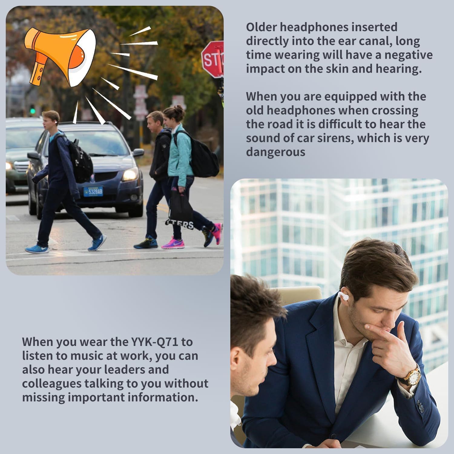 NUPLEA Open Ear Headphones,True Wireless Bluetooth 5.3 Lightweight Comfort Bone Conduction Clip On Earbuds