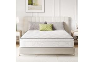 Novilla King Size Mattress 12 Inch, Hybrid Mattress King Size with Comfy Support, Bed Mattresses in a Box with Individual Pocket Springs for Motion Isolation & Pressure Relief, Certipur-Us Certified